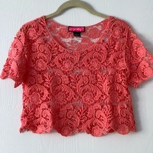 Coral Lace shirt